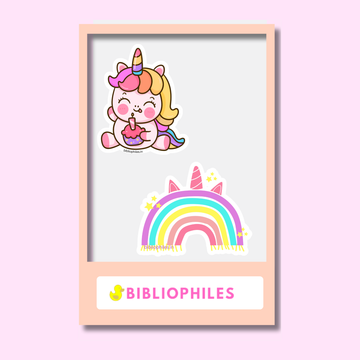 Kids 3D Stickers Set (Large) - Unicorn - (Pack of 2 Stickers)
