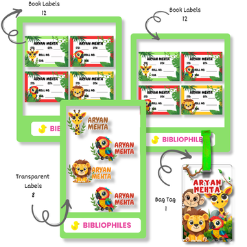 Back to School Combo - Zootii ( Labels Bag Tag Book Labels)