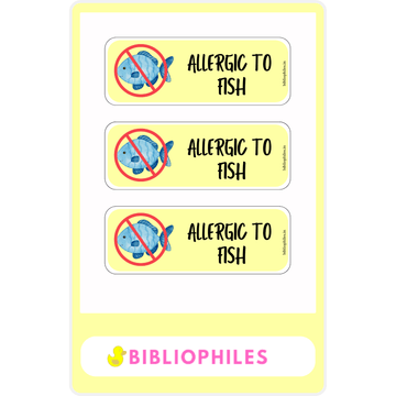 Allergy Labels - Fish - Zootii