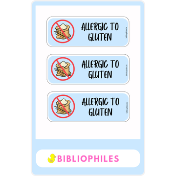 Allergy Labels - Gluten - Zootii