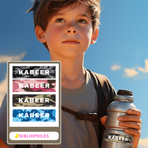 Army personalized name labels for kids