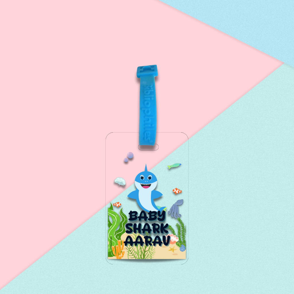 Luggage Tag - Baby Shark Family (Transparent Tag)