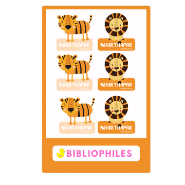 Clothes Shape Personalised Stickers Wild Animals - Zootii