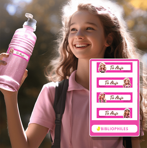 Cute Girl Personalised Waterproof Stickers - Zootii
