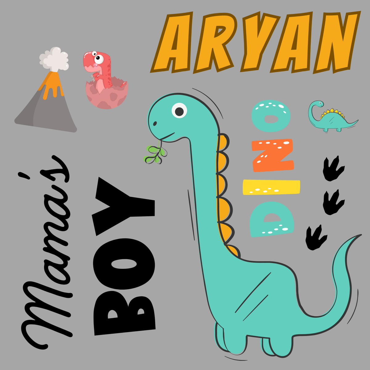 DIY Your Own Tshirt - Mamas Boy - Zootii