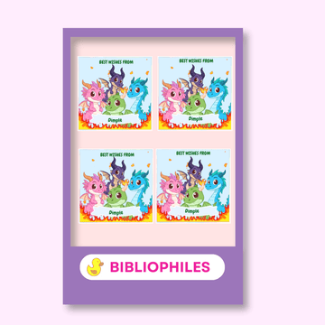 Dragon Personalised Gift Tag Stickers - Zootii