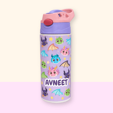 Dragon Personalised Water Bottle (Dragon - Purple) - Zootii