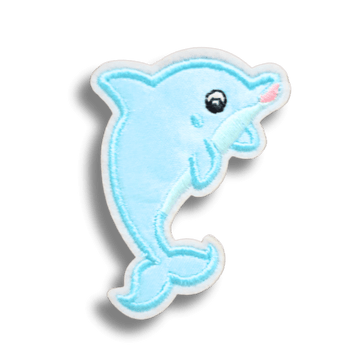 Funky Iron on Patches - Dolphin - Zootii