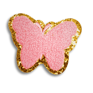 Funky Iron on Patches - Pink Butterfly - Zootii
