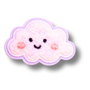 Funky Iron on Patches - Smiley Cloud - Zootii