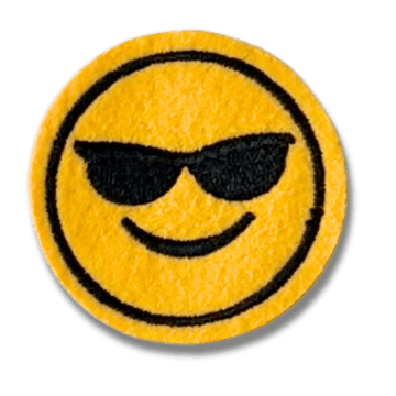 Funky Iron on Patches - Smiley - Zootii