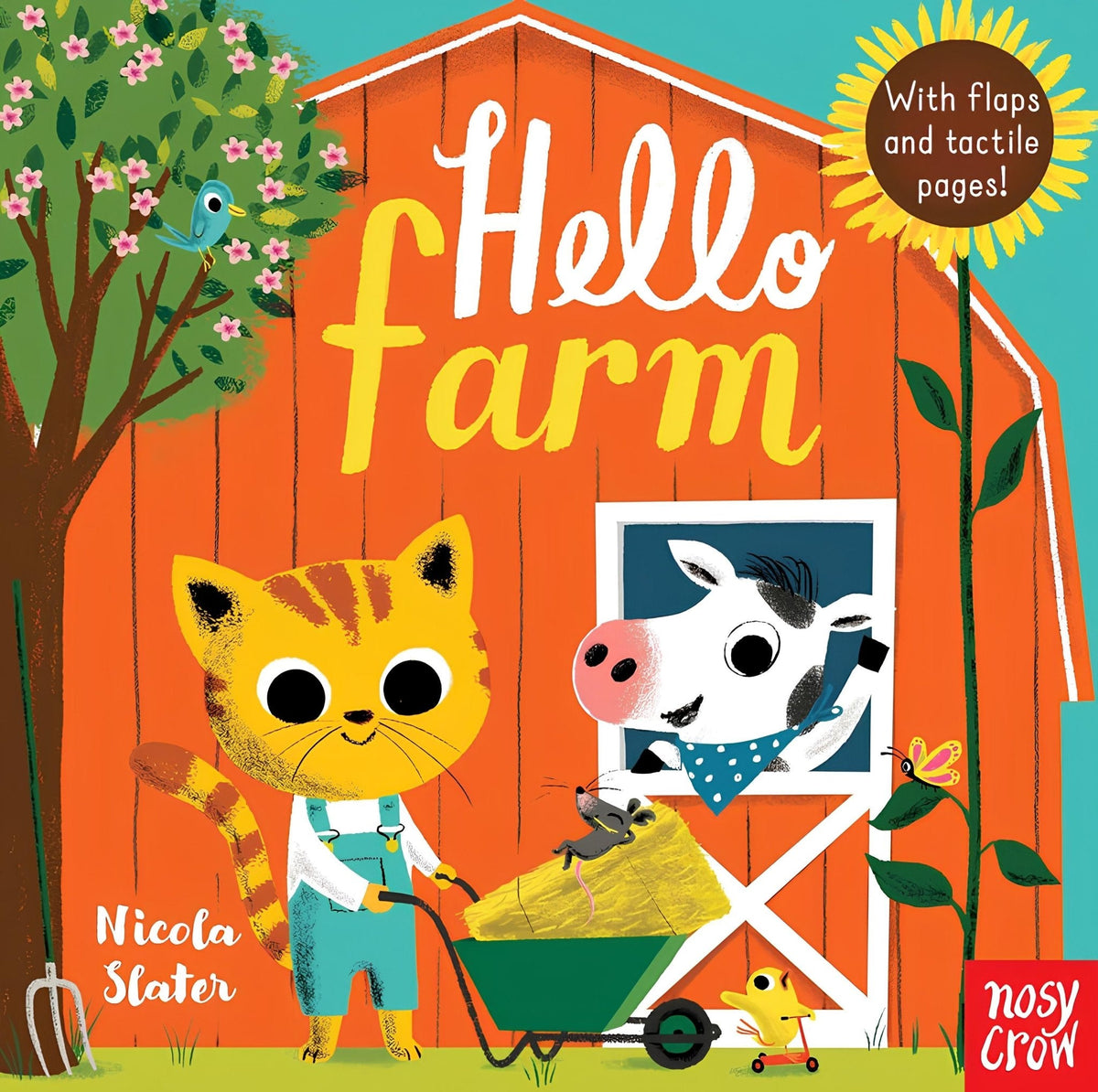 Hello Farm: An Adventurous( Large - Flaps and Touch and Feel Boardbook) - Zootii