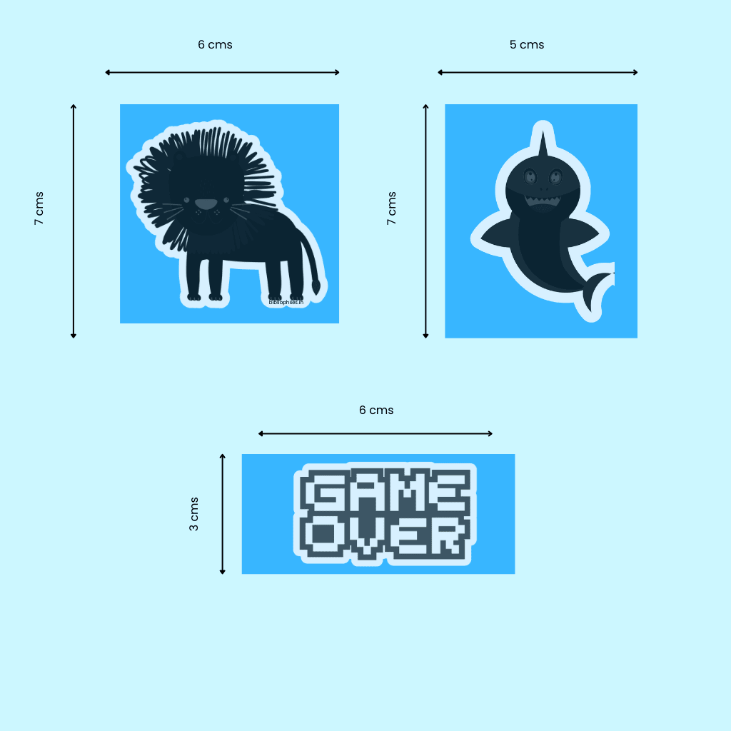 Kids 3D Stickers Set (Large) - Adventure - (Pack of 9 Stickers) - Zootii