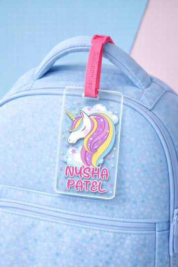 Luggage Tag - Big Unicorn (Transparent Tag) - Zootii