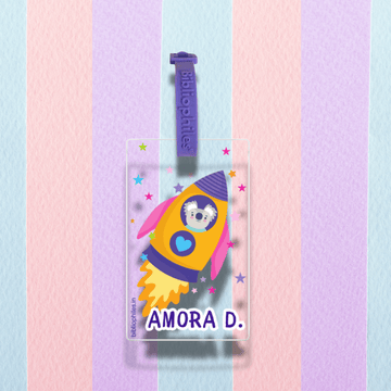 Luggage Tag - Rocket (Transparent Tag) - Zootii