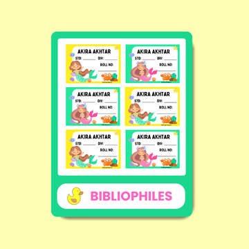 Mermaid Personalised Book Labels - Zootii
