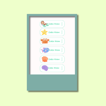Mermaid Personalized Clothes Stickers - Zootii