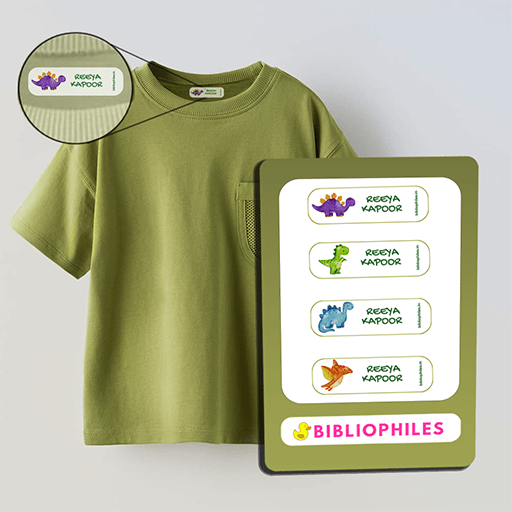 Personalised Clothes Stickers - Dino - Zootii
