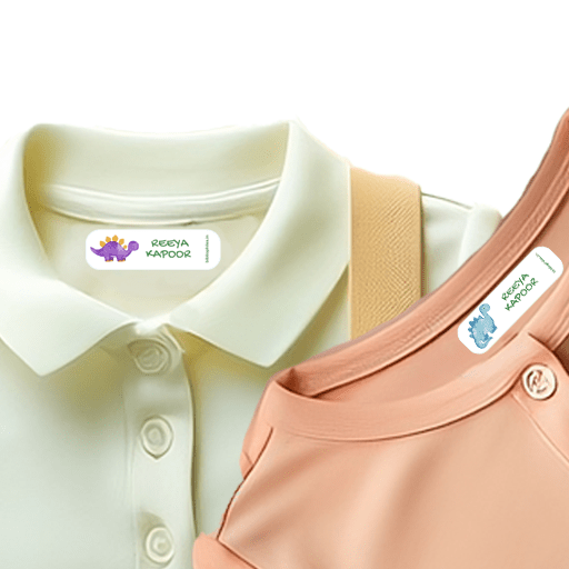 Personalised Clothes Stickers - Dinosaur - Zootii