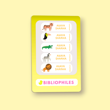 Personalised Clothes Stickers . Wild Animals - Zootii