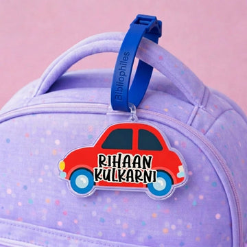 Personalised Bag Tags for Kids India – Cars Shape Design | Zootii by Zootii