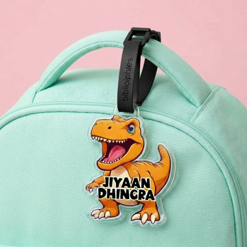 personalised bag tags for kids india dinosaur shape design zootii zootii