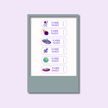 Space Personalized Clothes Stickers - Zootii