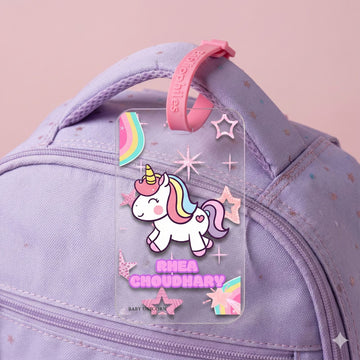 Writable Bag Tags - Baby Unicorn ( Pack of 2) - Zootii