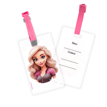 Writable Bag Tags - Cute Girl ( Pack of 2) - Zootii