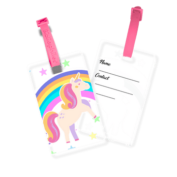 Writable Bag Tags - Rainbow Unicorn ( Pack of 2) - Zootii