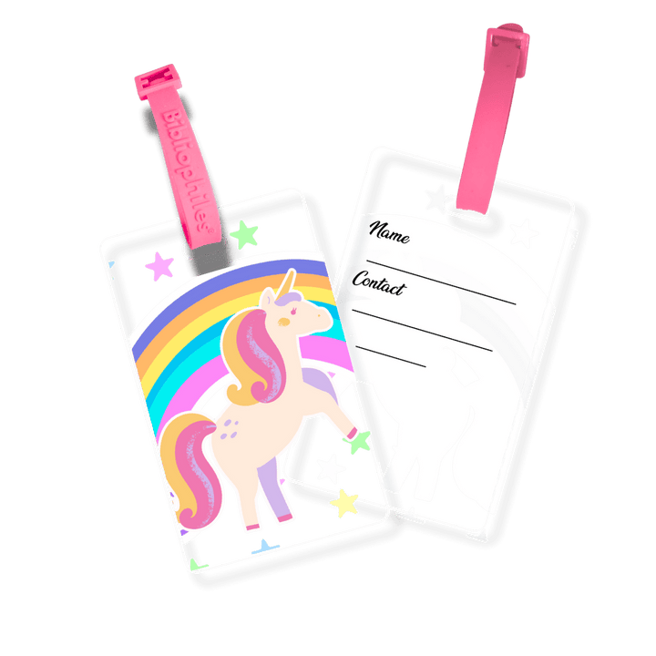 Writable Bag Tags - Rainbow Unicorn ( Pack of 2) - Zootii