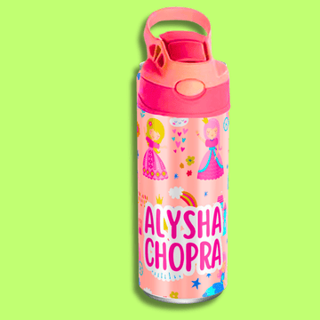 Zootii Personalised Water Bottle (Little Lady - PeachRed) - Zootii