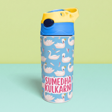 Zootii Personalised Water Bottle (Swan - Blue) - Zootii
