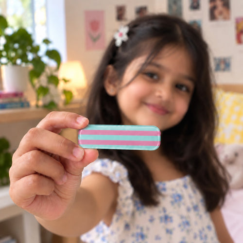 Candy Stripe Hair Clips | Cute Snap Clips for Girls (Pack of 2, 4, 6)