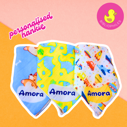 Personalised Muslin Handkerchief Set