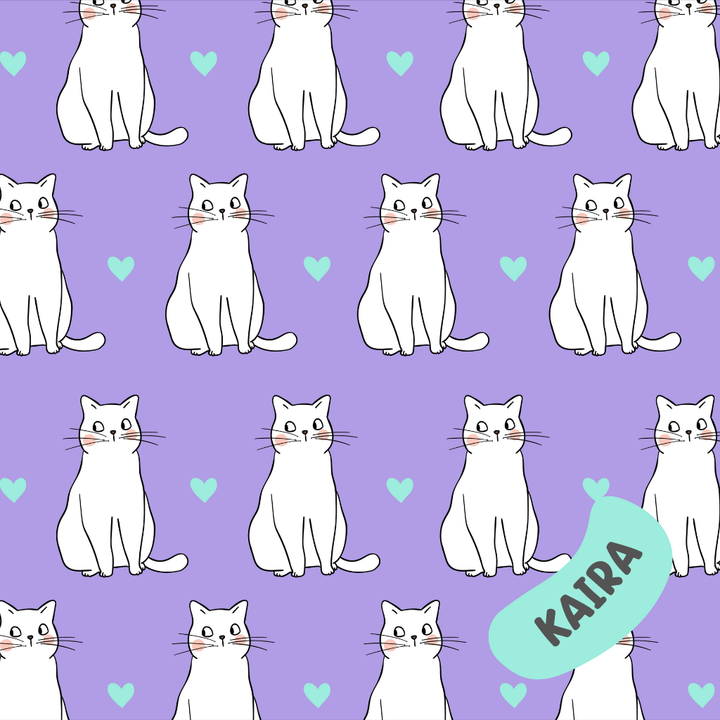 Personalised Muslin Handkerchief Set - Kitten  ( Pack of 2)
