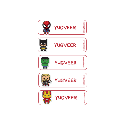 Super Heroes Personalized Clothes Stickers