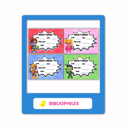 Superhero Kids Book Labels (Personalised)