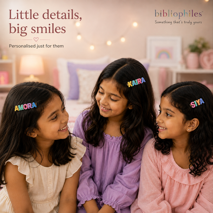 Hair Clips - Alphabets Pastel (Pack of 4)