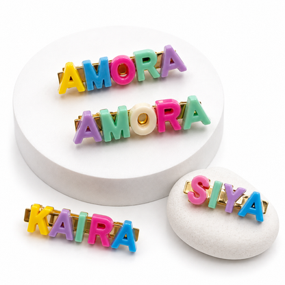 Hair Clips - Alphabets Pastel (Pack of 4)