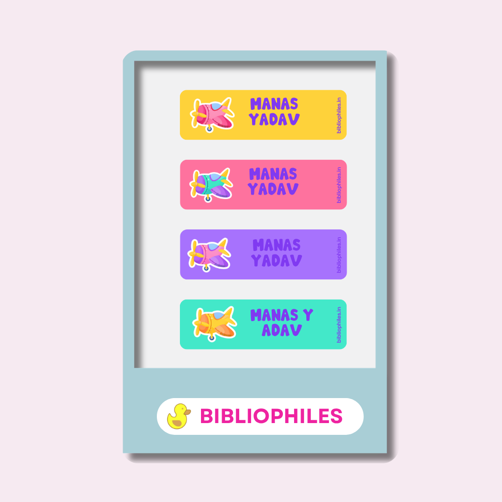 Starting the School Combo - Planes (Transparent Label Bag Tag Cloth Labels Book Labels)