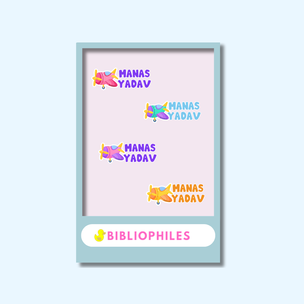 Starting the School Combo - Planes (Transparent Label Bag Tag Cloth Labels Book Labels)