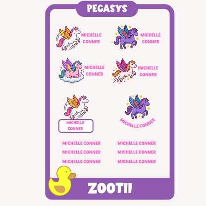 Mix Transparent Labels (Pack of 14 Labels) - Pegasys