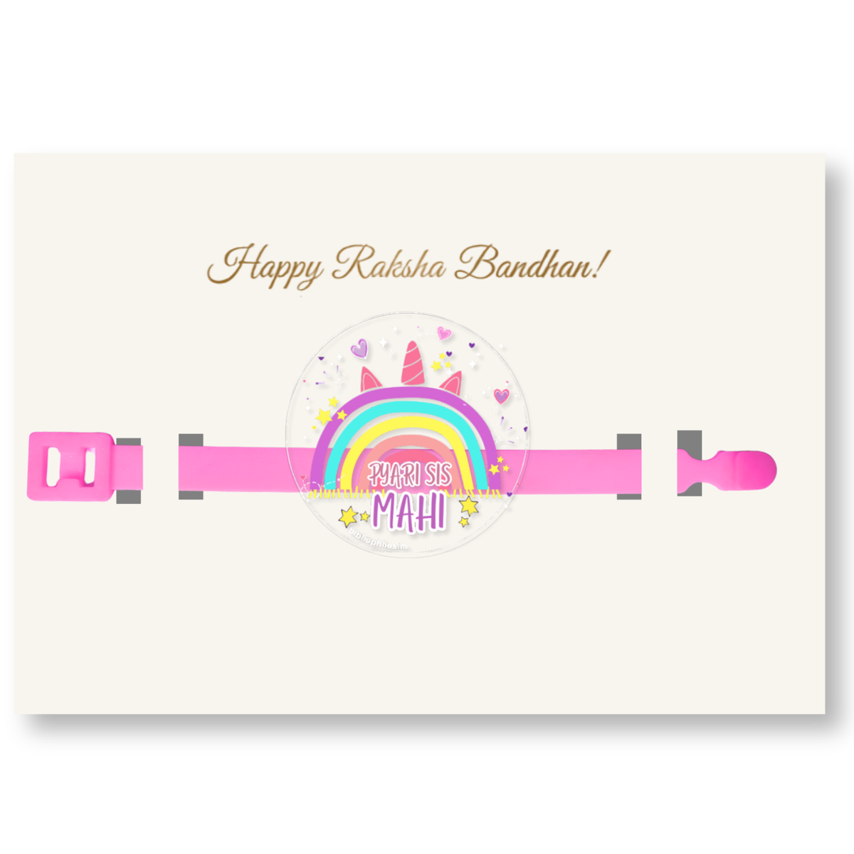 Rakha Bandhan Combo - Rainbow Luggage Tag | Rakhi | Greeting Card