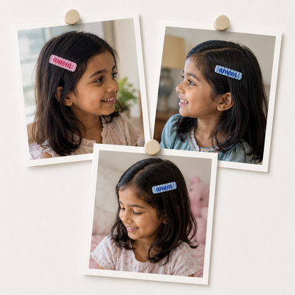 Hair Clips - Stripes Pastel (Pack of 4)