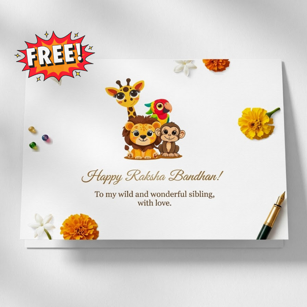 Rakha Bandhan Combo - Planes Luggage Tag | Rakhi | Greeting Card