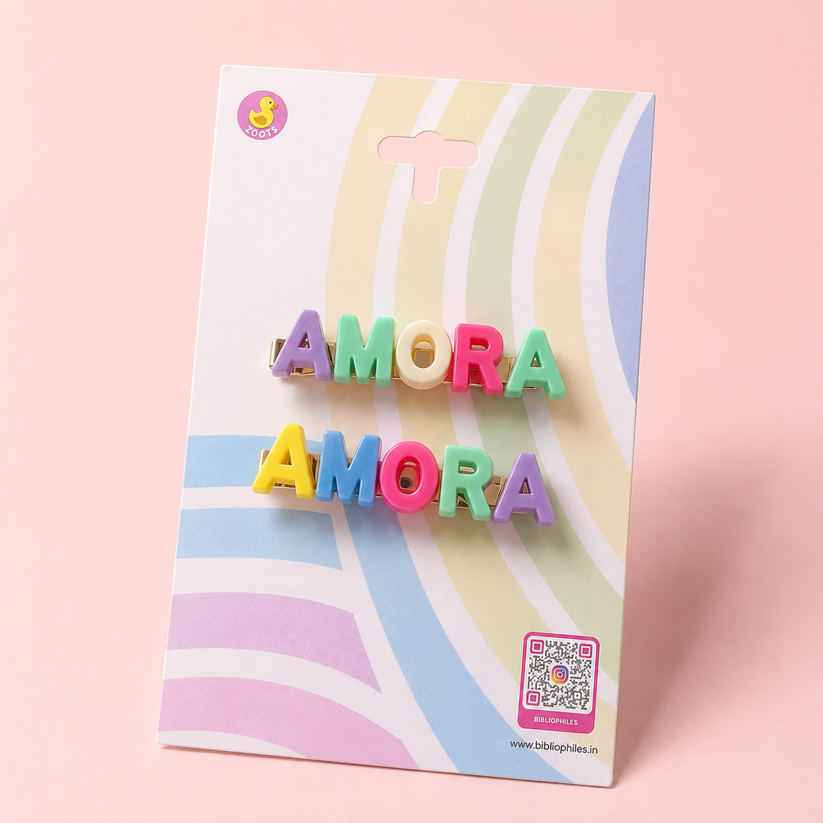 Personalised alphabet hair clips and bag charm combo