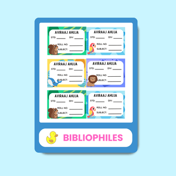 Animals Book Labels | Personalised Premium Labels - Zootii