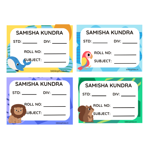 Animals Book Labels | Personalised Premium Labels - Zootii