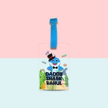 Luggage Tag - Daddy Shark (Transparent Tag)